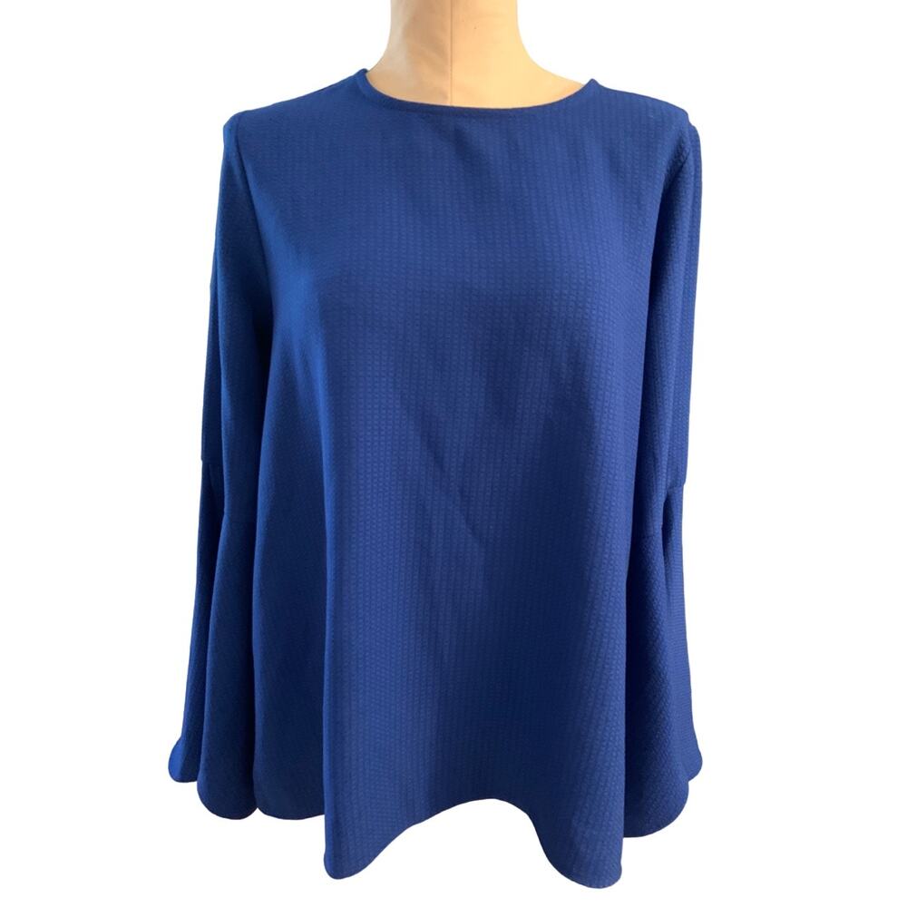 Halogen Long Sleeve Blouse Royal Blue M